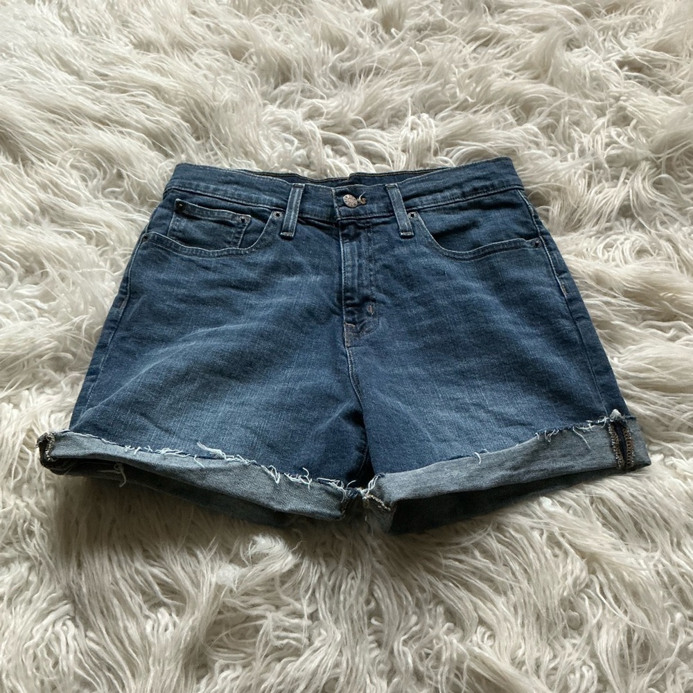 J Crew Classic Denim Short In Dark Pacific Blue‎ Wash